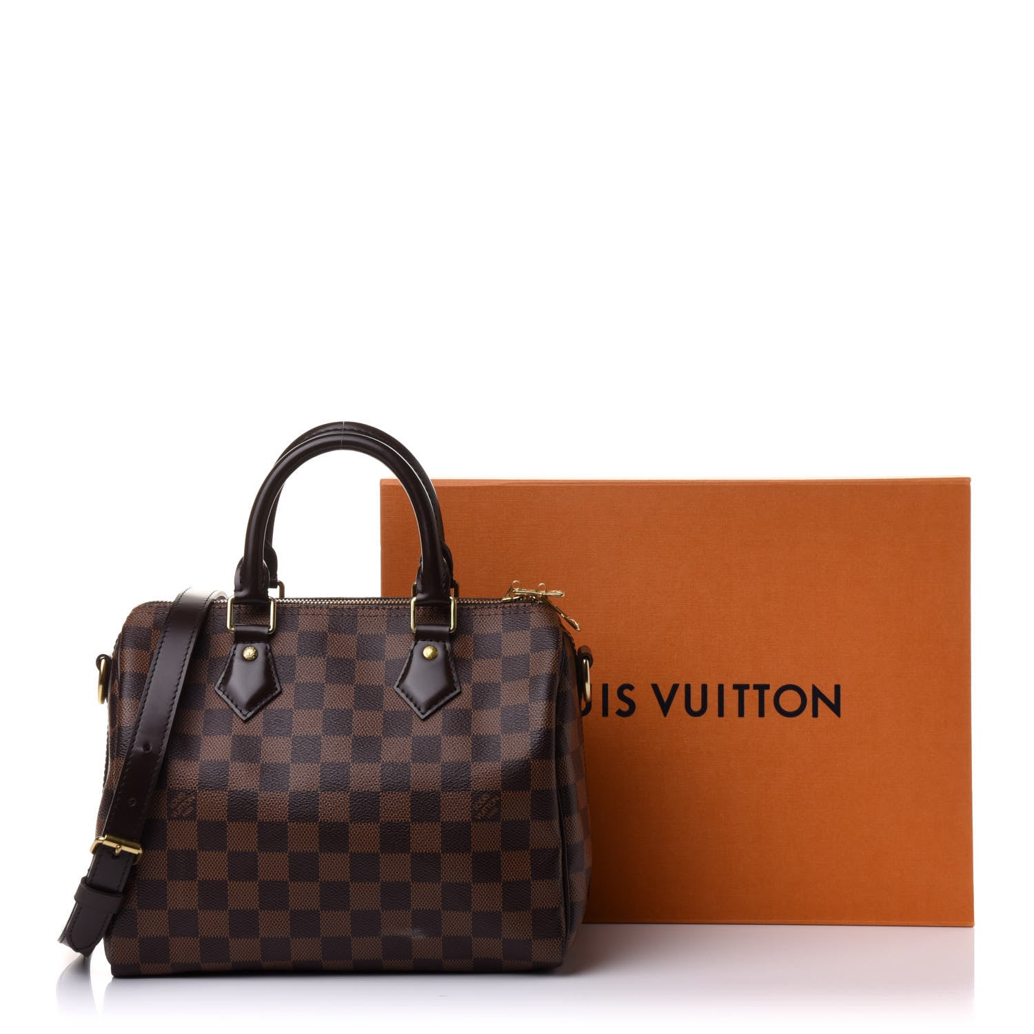 Louis Vuitton Damier Ebene Speedy Bandouliere 25 19 of 19