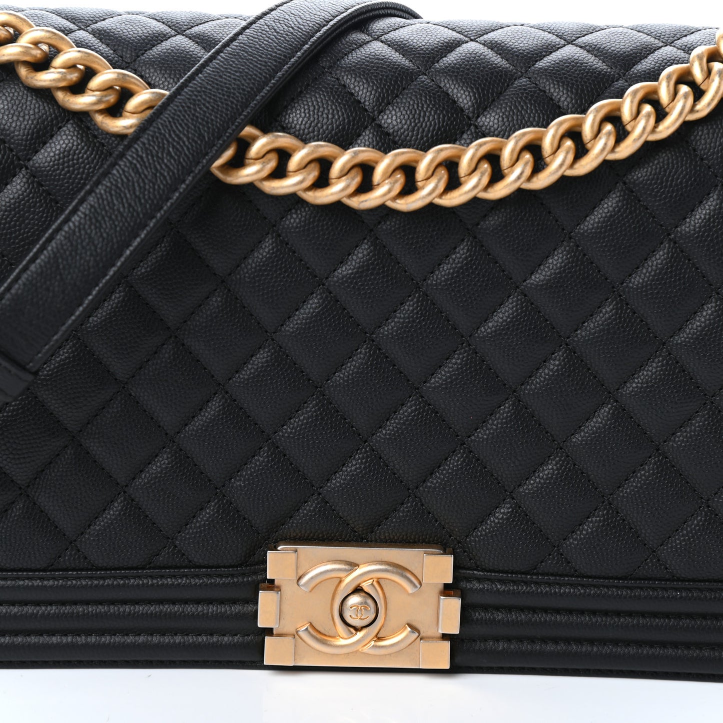 Caviar Quilted New Medium Boy Flap Black