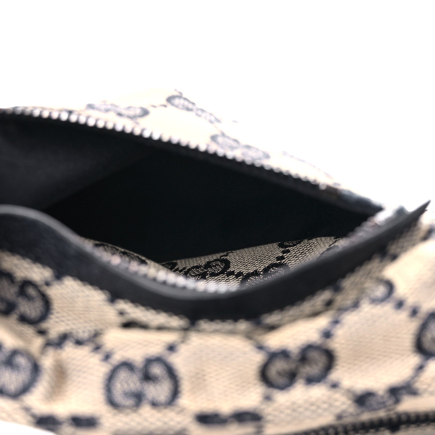 Gucci GG Monogram Web Double Pocket Belt Bag Navy 5 of 13