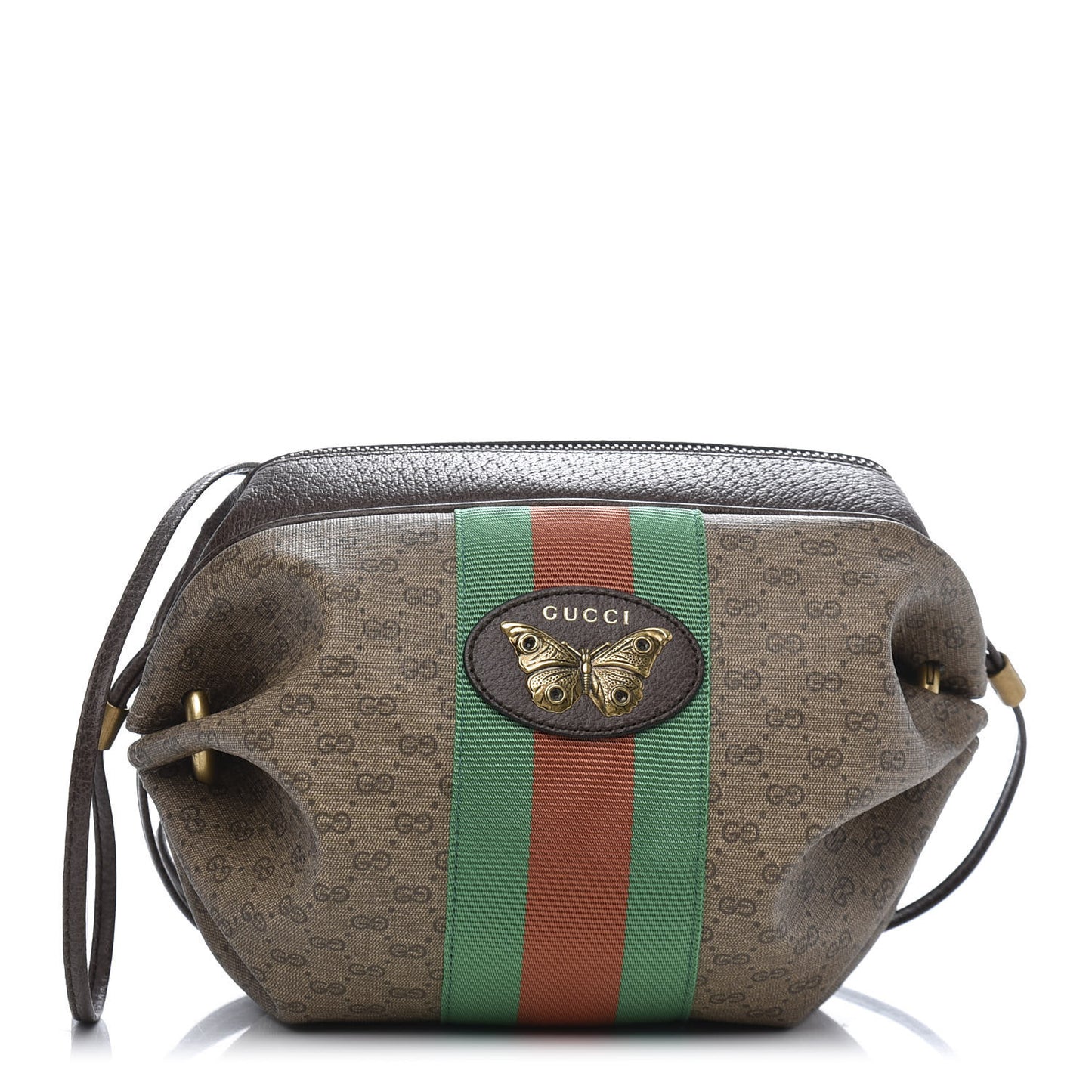 Mini Vintage GG Supreme Monogram Web Butterfly New Candy Crossbody Beige New Acero