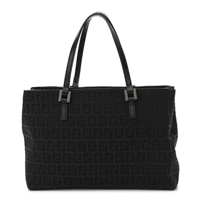 Fendi Zucchino Vitello Shoulder Tote Black 1 of 7