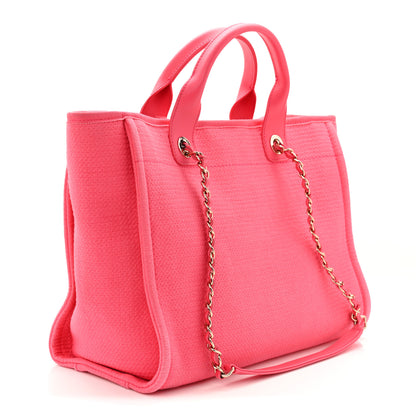 Chanel Mixed Fibers Small Deauville Tote  Pink 4 of 11
