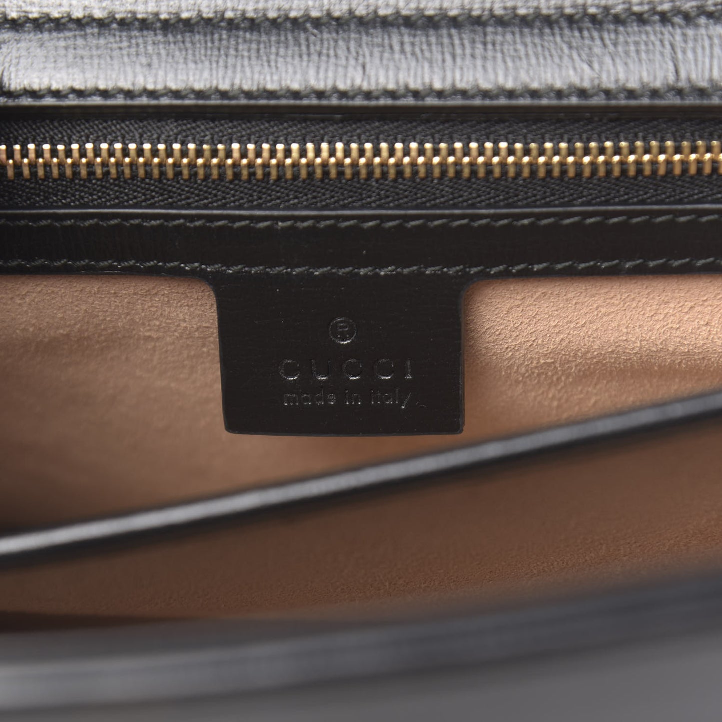 Azalea Calfskin Small Marina Open Top Chain Shoulder Bag Black
