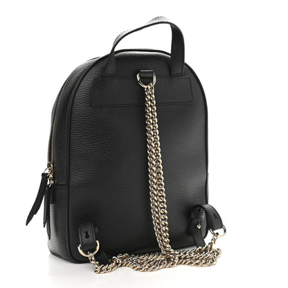 Gucci Pebbled Calfskin Soho Chain Backpack Black 3 of 10