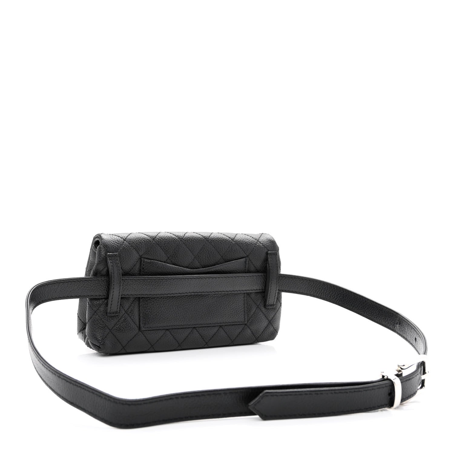 Chanel Grained Calfskin Quilted 2.55 Reissue Flap Belt Bag Clutch Black 3 of 11
