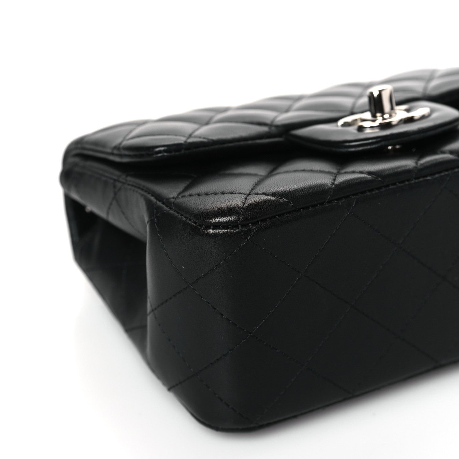 Chanel Lambskin Quilted Mini Square Flap Black 8 of 11