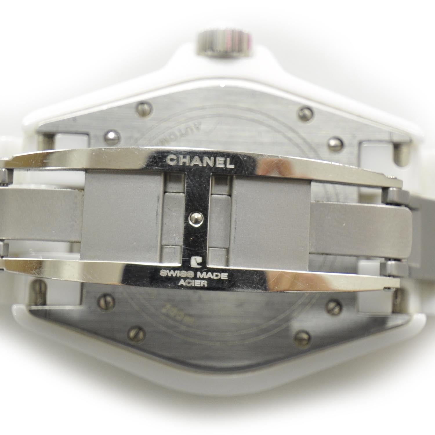 Chanel Stainless Steel Ceramic 38mm J12 Automatic Watch White 5 of 6