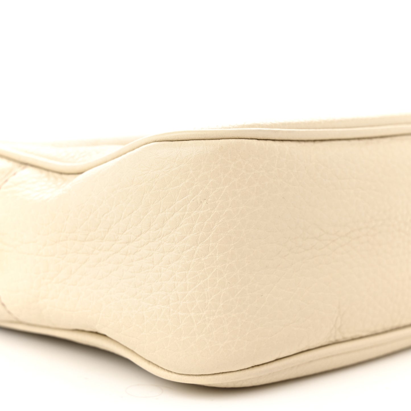 Pebbled Calfskin Small Soho Disco Bag Off White