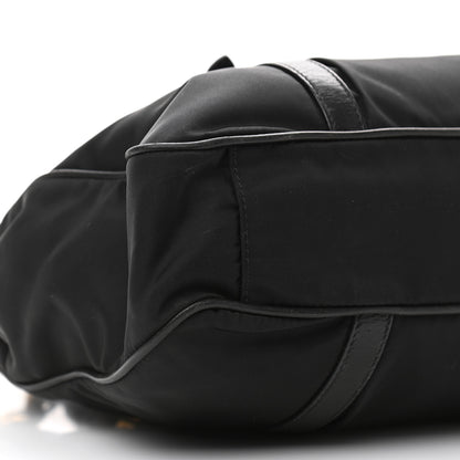 Prada Tessuto Nylon Soft Calfskin Tote Black 9 of 11