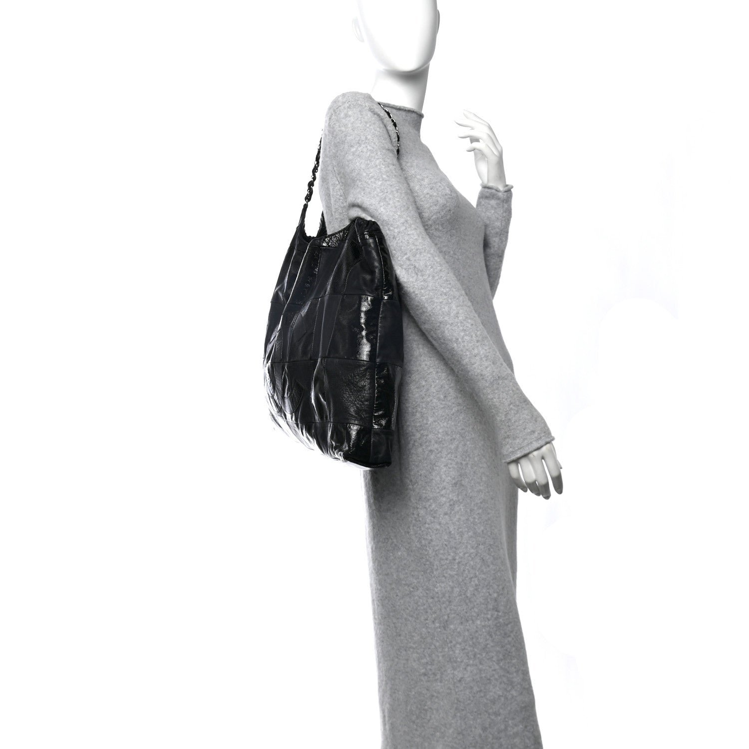 Chanel Patent Patchwork Brooklyn Tote Black 3 of 11