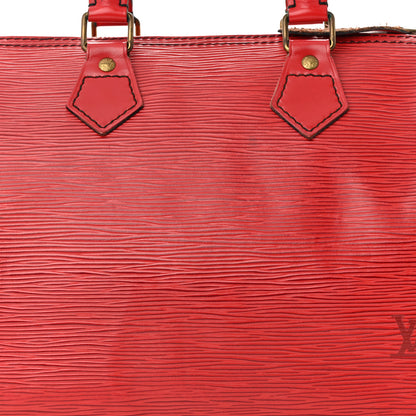 Louis Vuitton Epi Speedy 25 Castillan Red 8 of 17