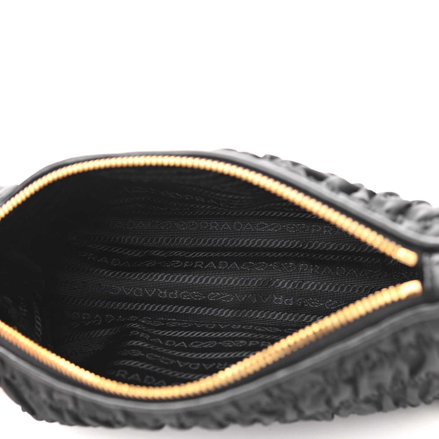 Prada Tessuto Nylon Gaufre Shoulder Bag Black 5 of 9