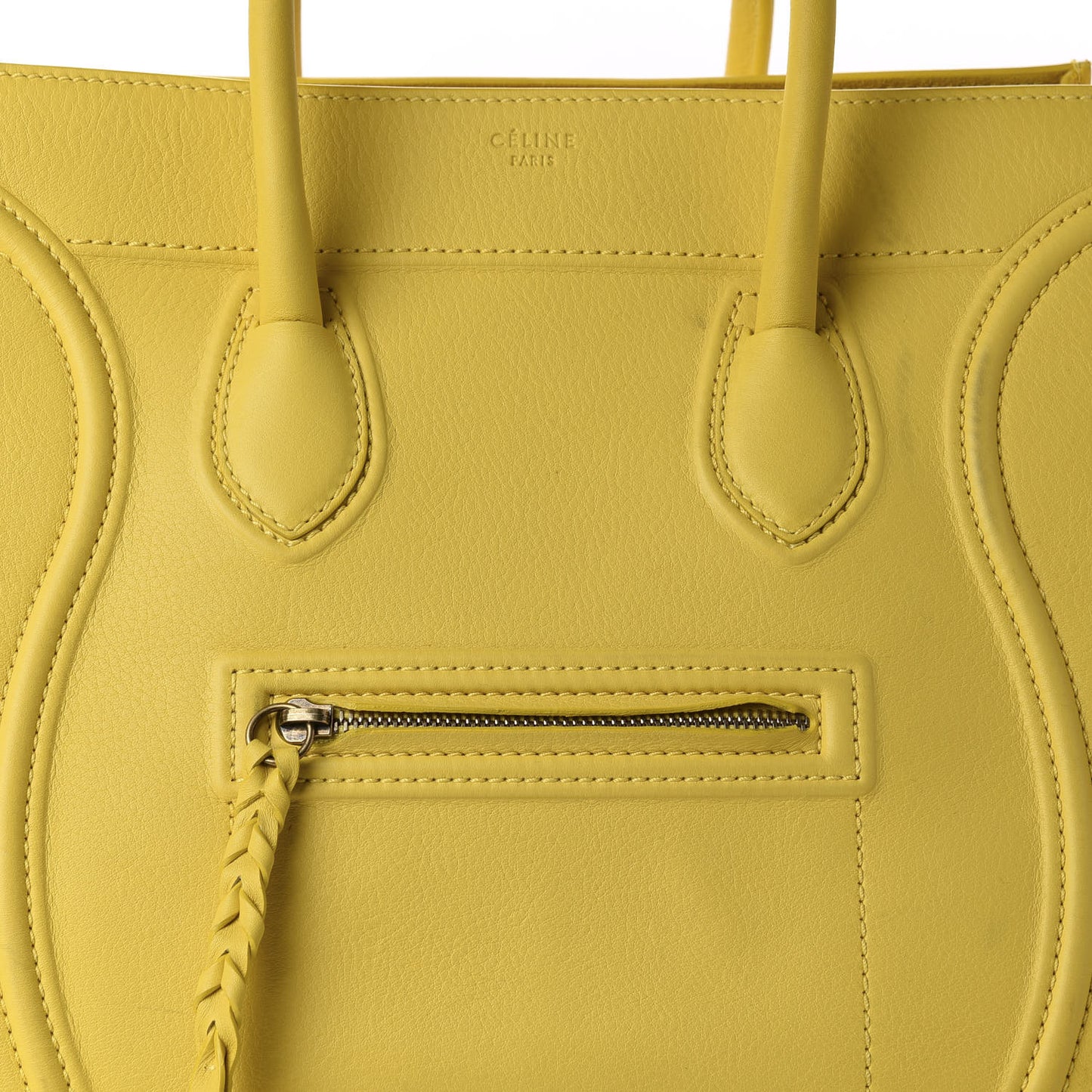 Supple Calfskin Medium Phantom Luggage Sun Yellow