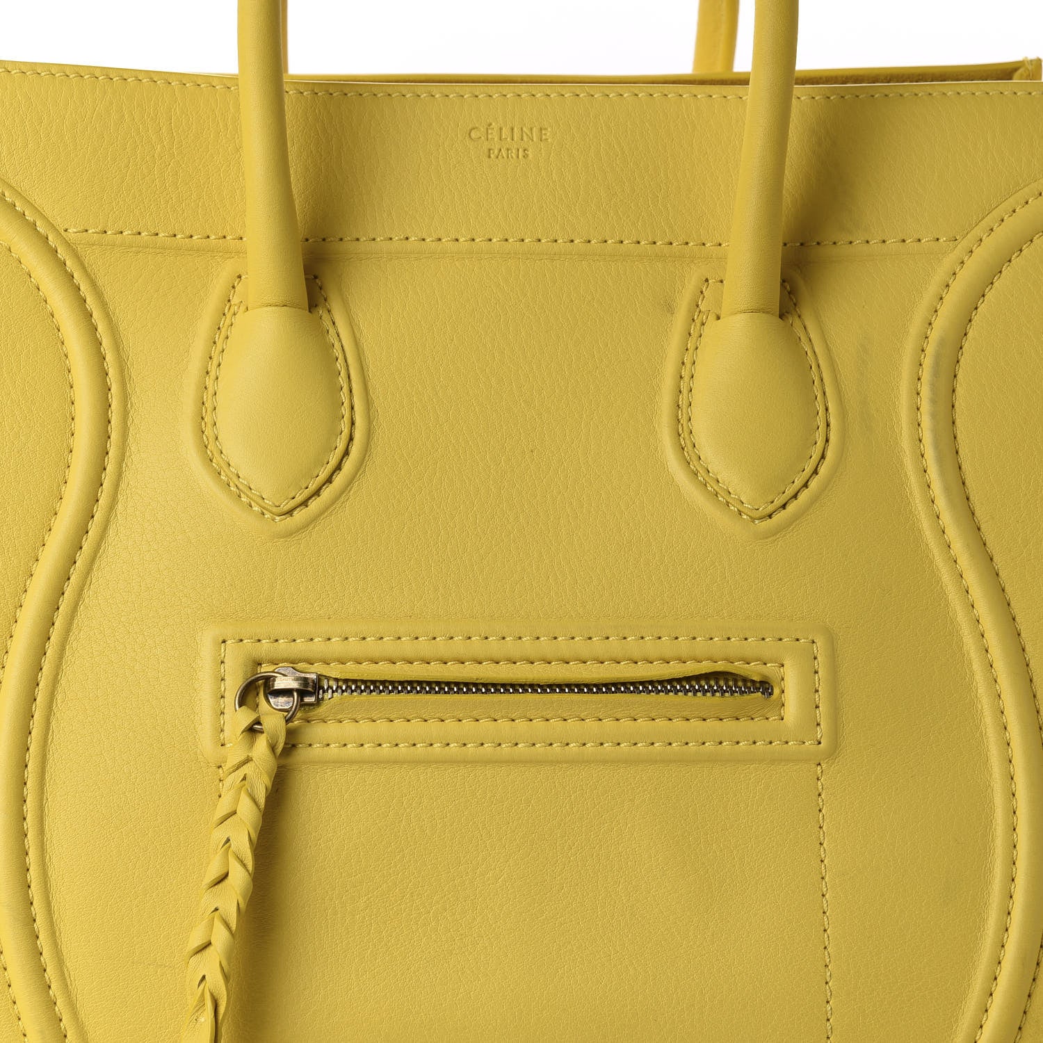 Celine Supple Calfskin Medium Phantom Luggage Sun Yellow 14 of 14