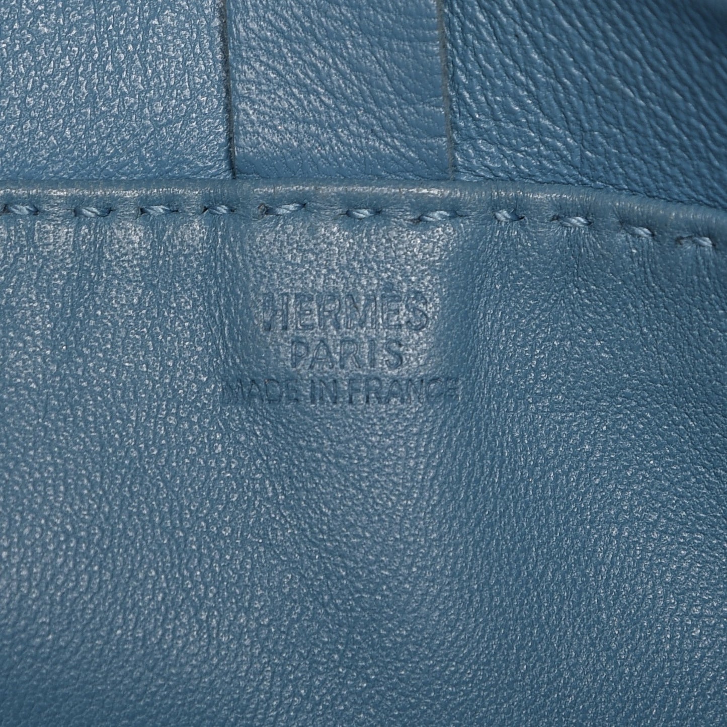 Lambskin Clou De Selle Pouch Blue Jean
