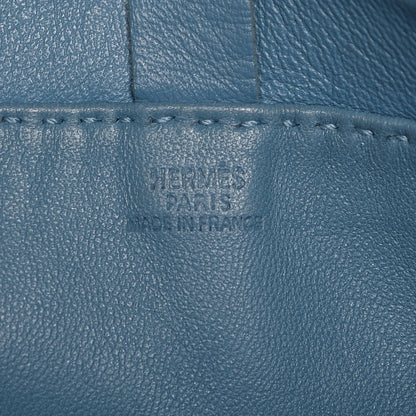 Hermes Lambskin Clou De Selle Pouch Blue Jean 7 of 11