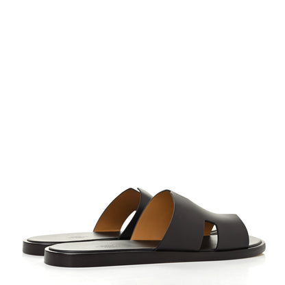 Hermes Calfskin Mens Izmir Sandals 42.5 Moka 3 of 4