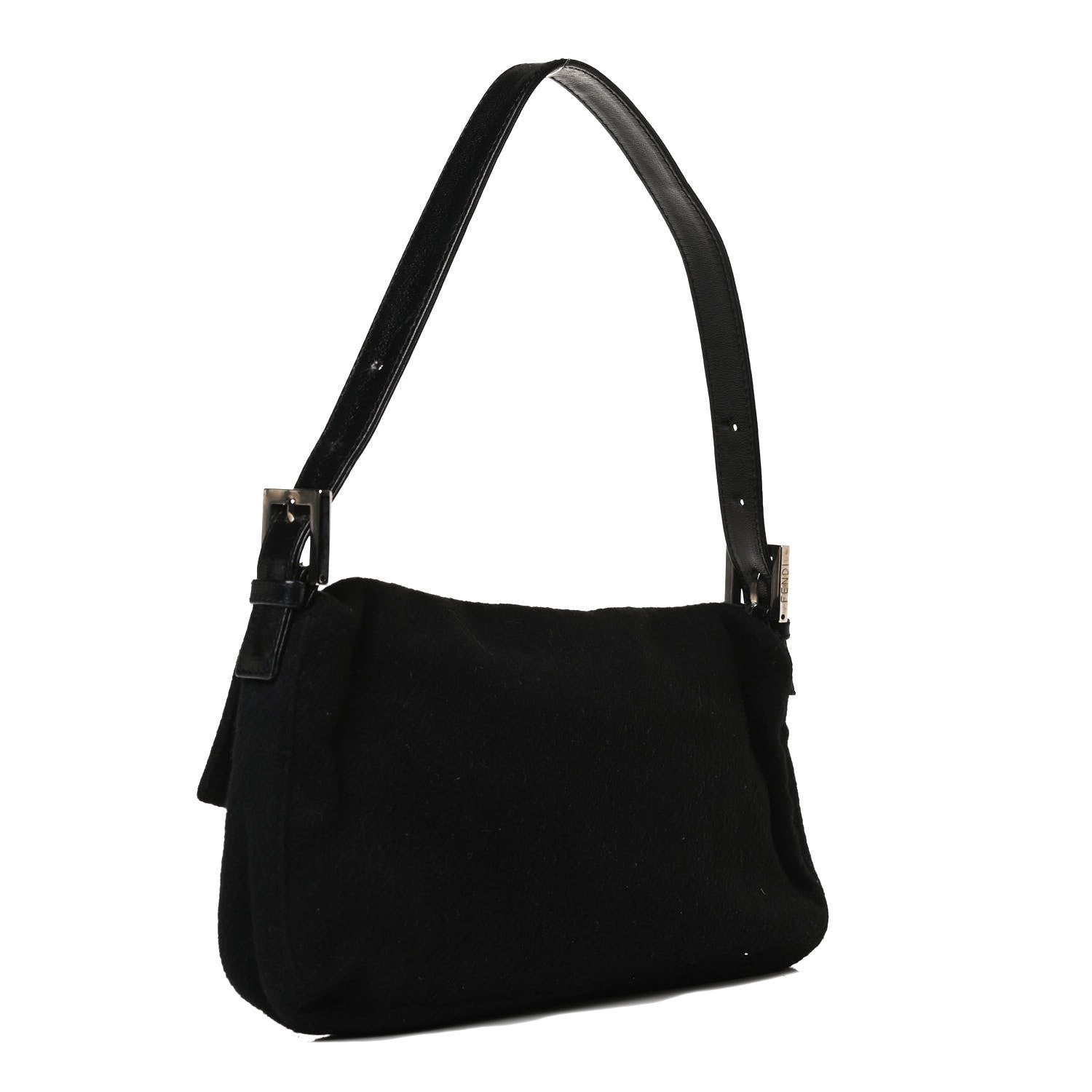 Fendi Wool Baguette Black 2 of 11