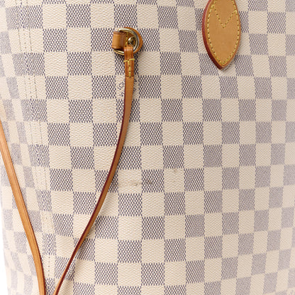 Louis Vuitton Damier Azur Neo Neverfull MM Rose Ballerine 13 of 15