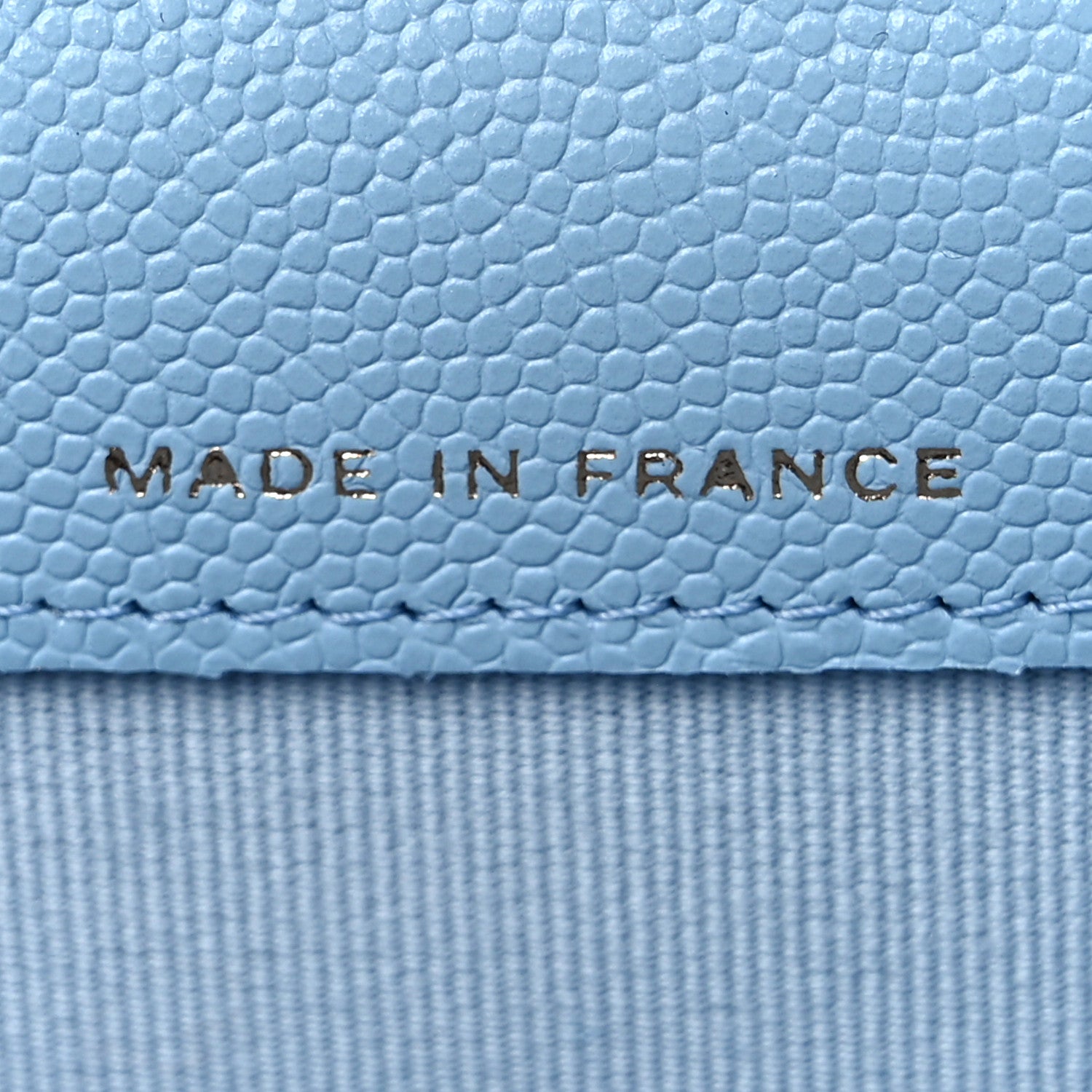 Chanel Caviar Quilted Flap Card Holder Wallet Light Blue 7 of 11
