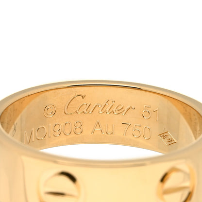 Cartier 18K Yellow Gold 5.5mm LOVE Ring 51 5.75 3 of 3