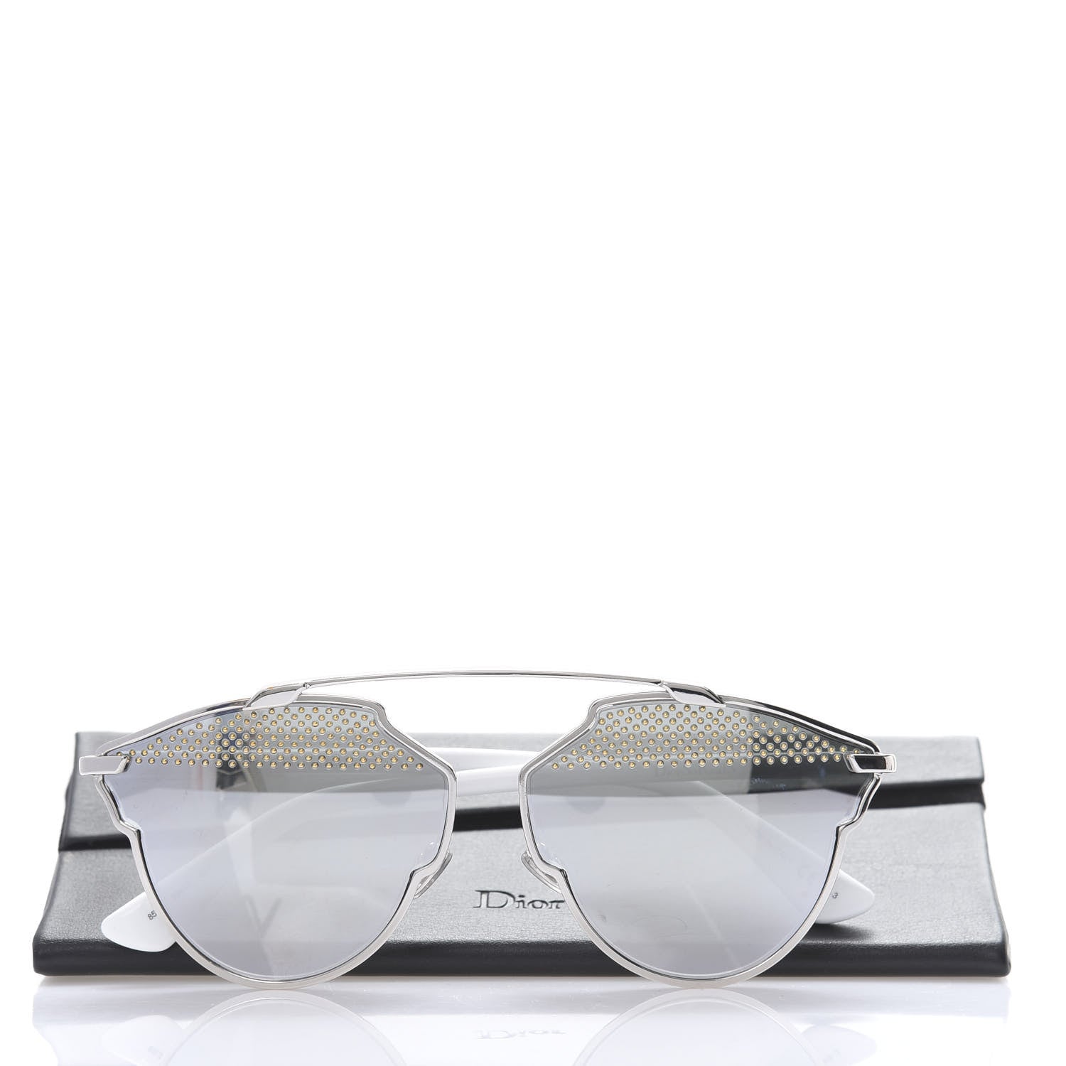Christian Dior Studded So Real Sunglasses Silver White 9 of 9