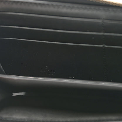 Gucci GG Supreme Monogram Kingsnake Zip Around Wallet Black 6 of 6