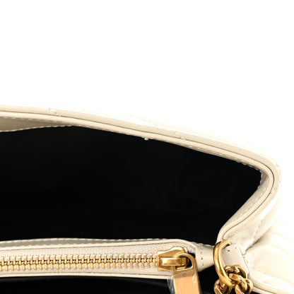 Saint Laurent Calfskin Y Quilted Monogram Small Loulou Chain Satchel Crema Soft 13 of 13