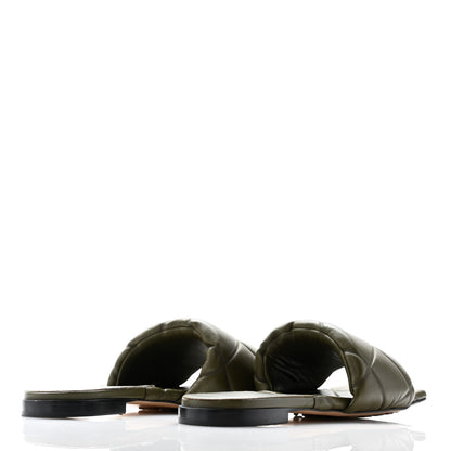 Bottega Veneta Nappa Quilted Rubber Lido Flat Sandals 37.5 Khaki 4 of 8