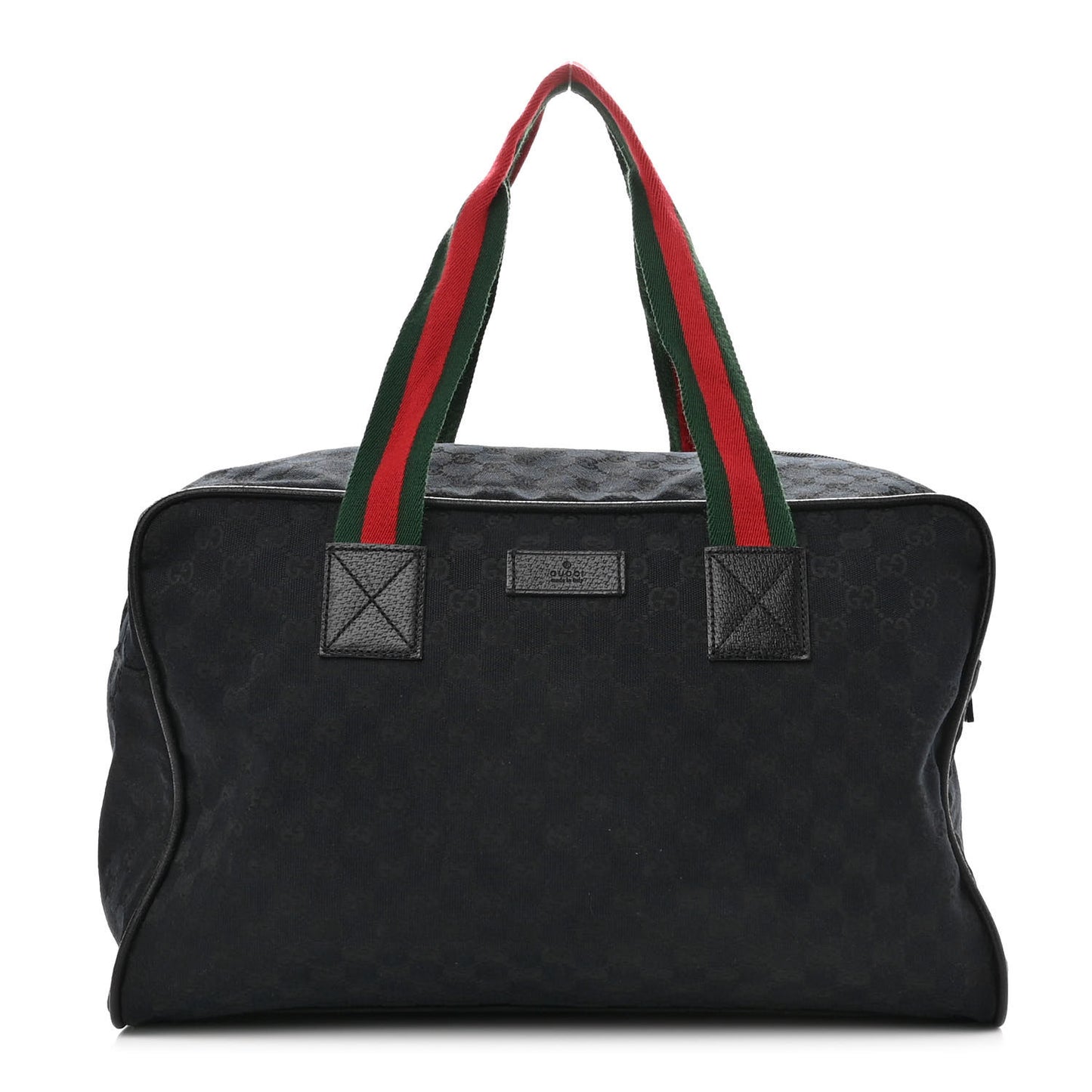 GG Monogram Web Medium Collapsible Carry On Duffle Black