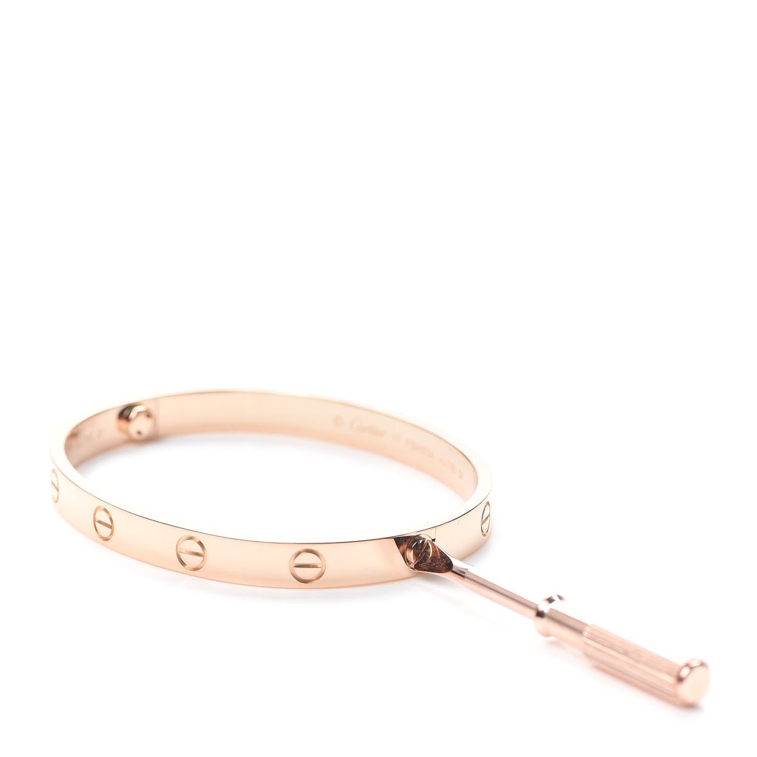 Cartier 18K Pink Gold LOVE Bracelet 17 4 of 7