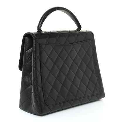 Chanel Caviar Quilted Jumbo Kelly Flap Black 3 of 14