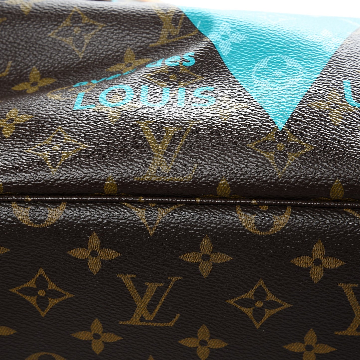 Monogram V Neverfull MM Turquoise