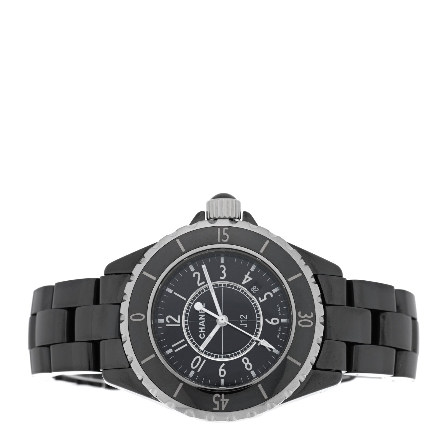 Chanel Stainless Steel Ceramic 33mm J12 Quartz Watch Black 2 of 5