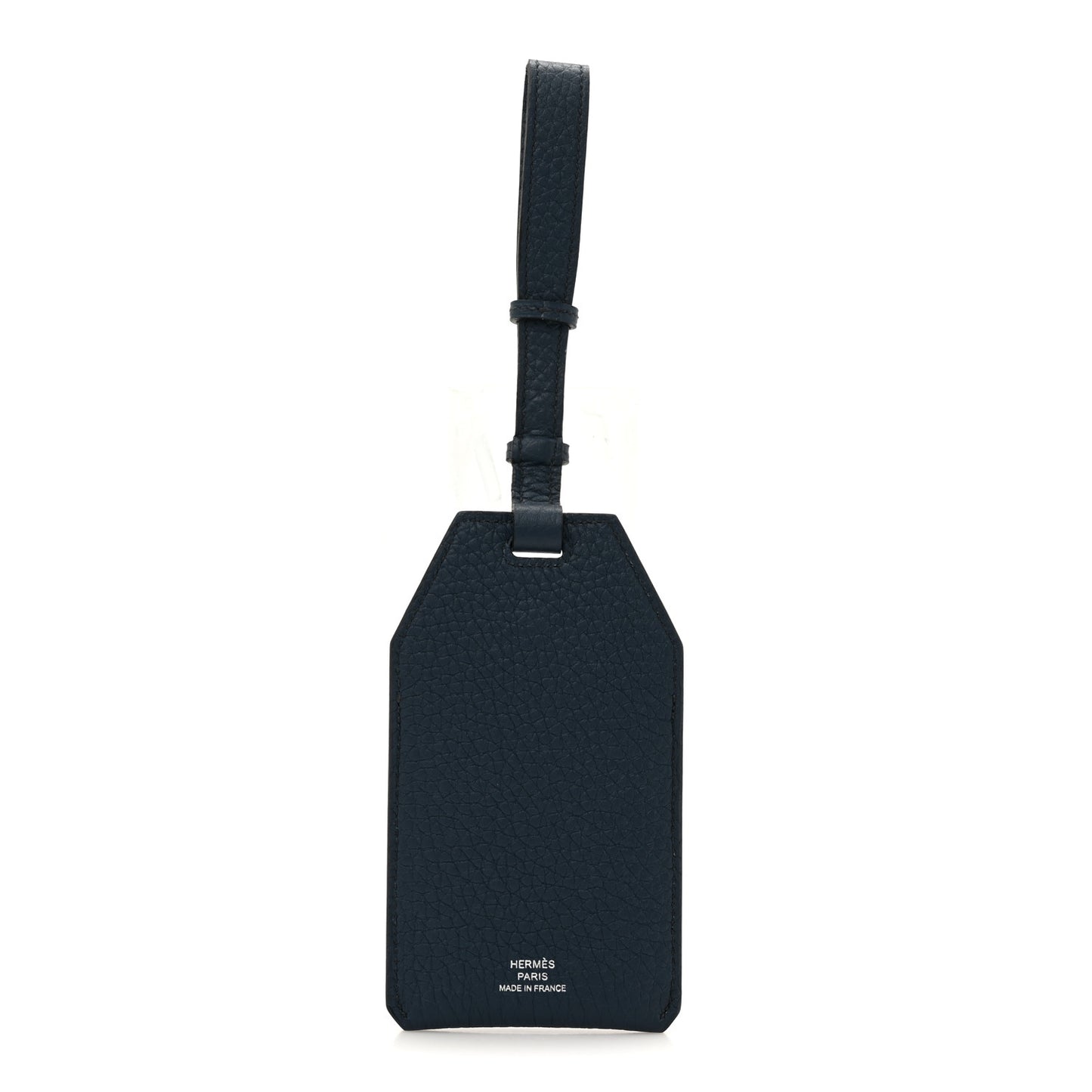 Togo Swift Taurillon Clemence Endless Road Luggage Tag Bleu De Prusse
