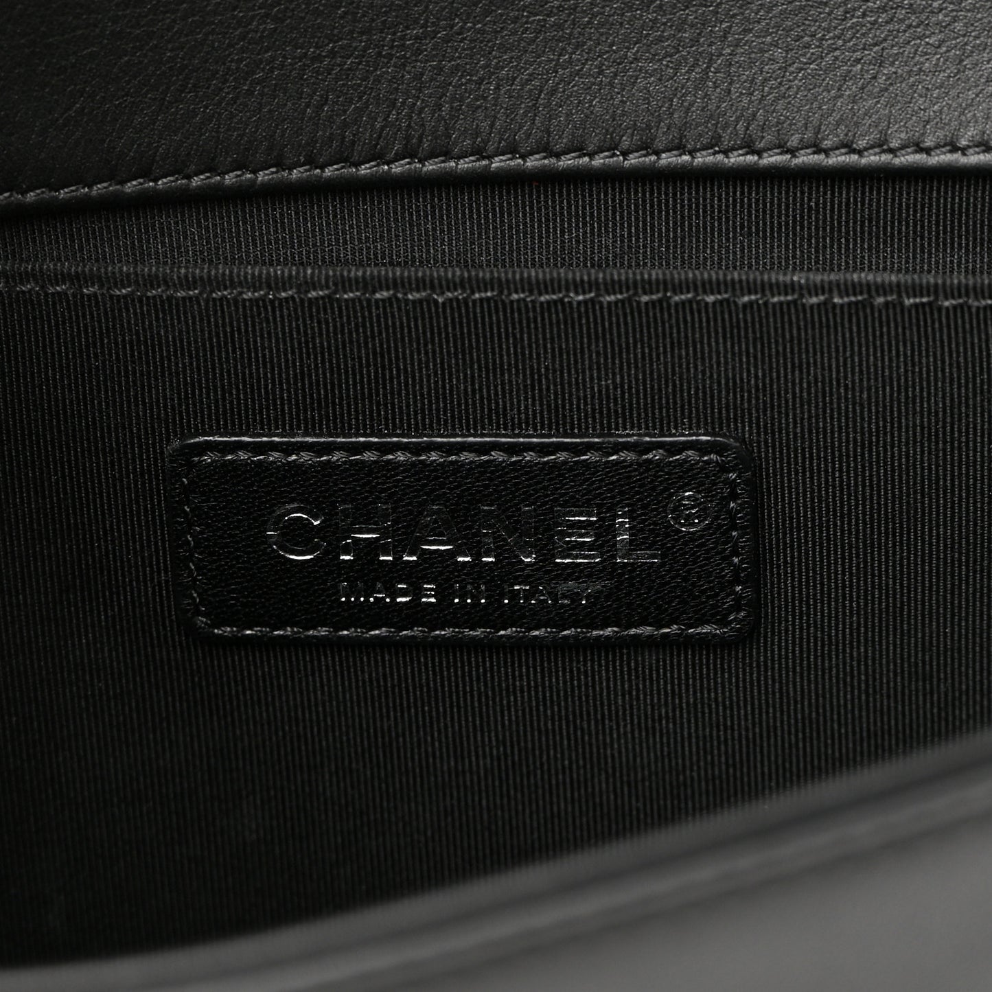Calfskin Quilted Medium Boy Flap Black