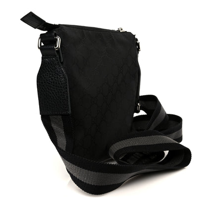 Gucci Nylon Monogram Mini Flat Messenger Bag Black 3 of 11