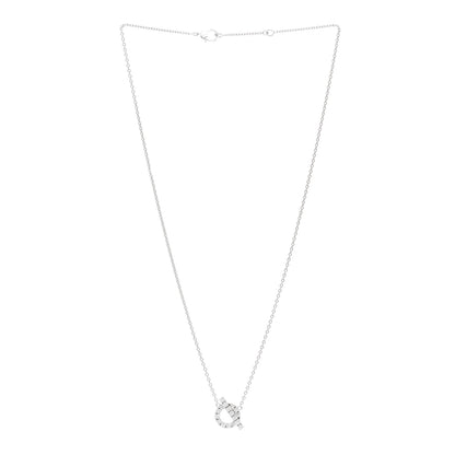 Hermes 18K White Gold Diamond Finesse Pendant Necklace 3 of 5