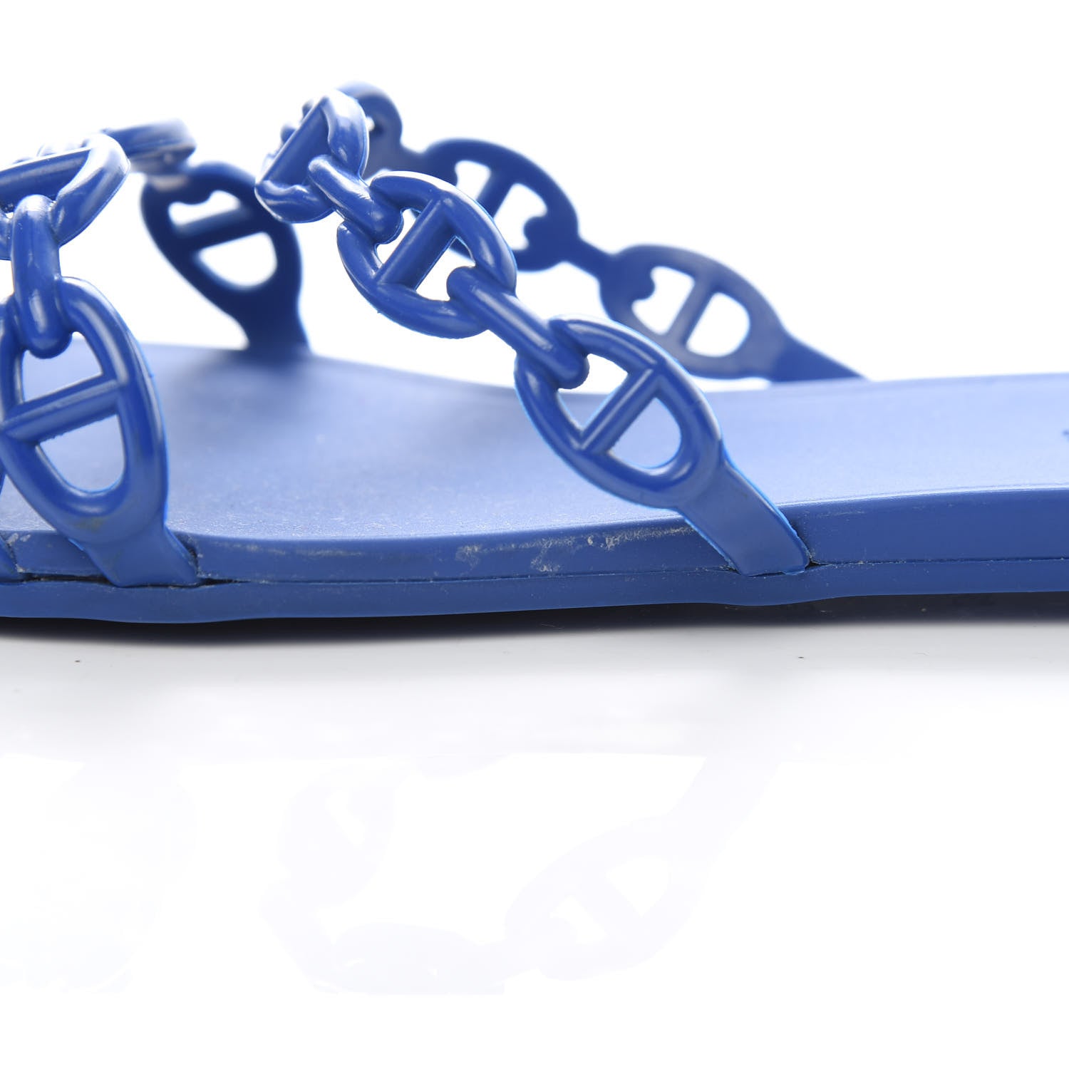 Hermes Rubber Chaine d'Ancre Rivage Sandals 37 Bleu Smalt 8 of 8