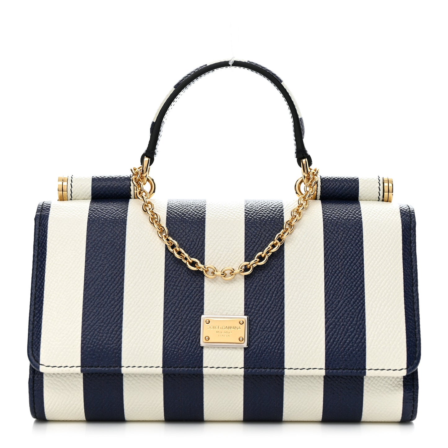Dauphine Stripe Mini Von Bag Blue White