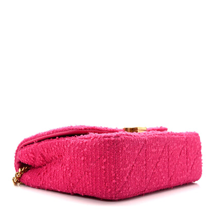 Saint Laurent Boucle Tweed Patchwork Monogram Medium Jamie Baguette Magenta 4 of 10