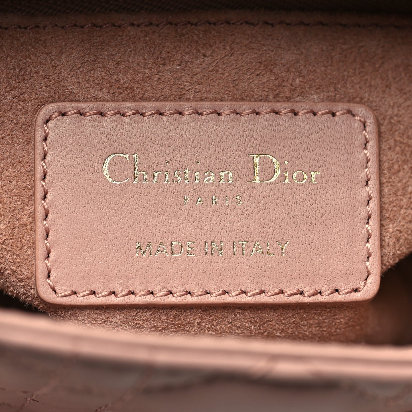 Lambskin Cannage Mini Lady Dior Blush