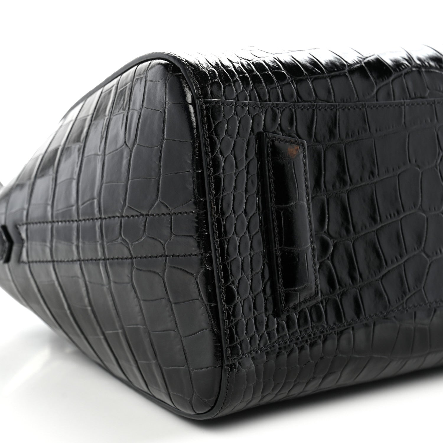 Givenchy Calfskin Crocodile Embossed Small Antigona Black 9 of 11