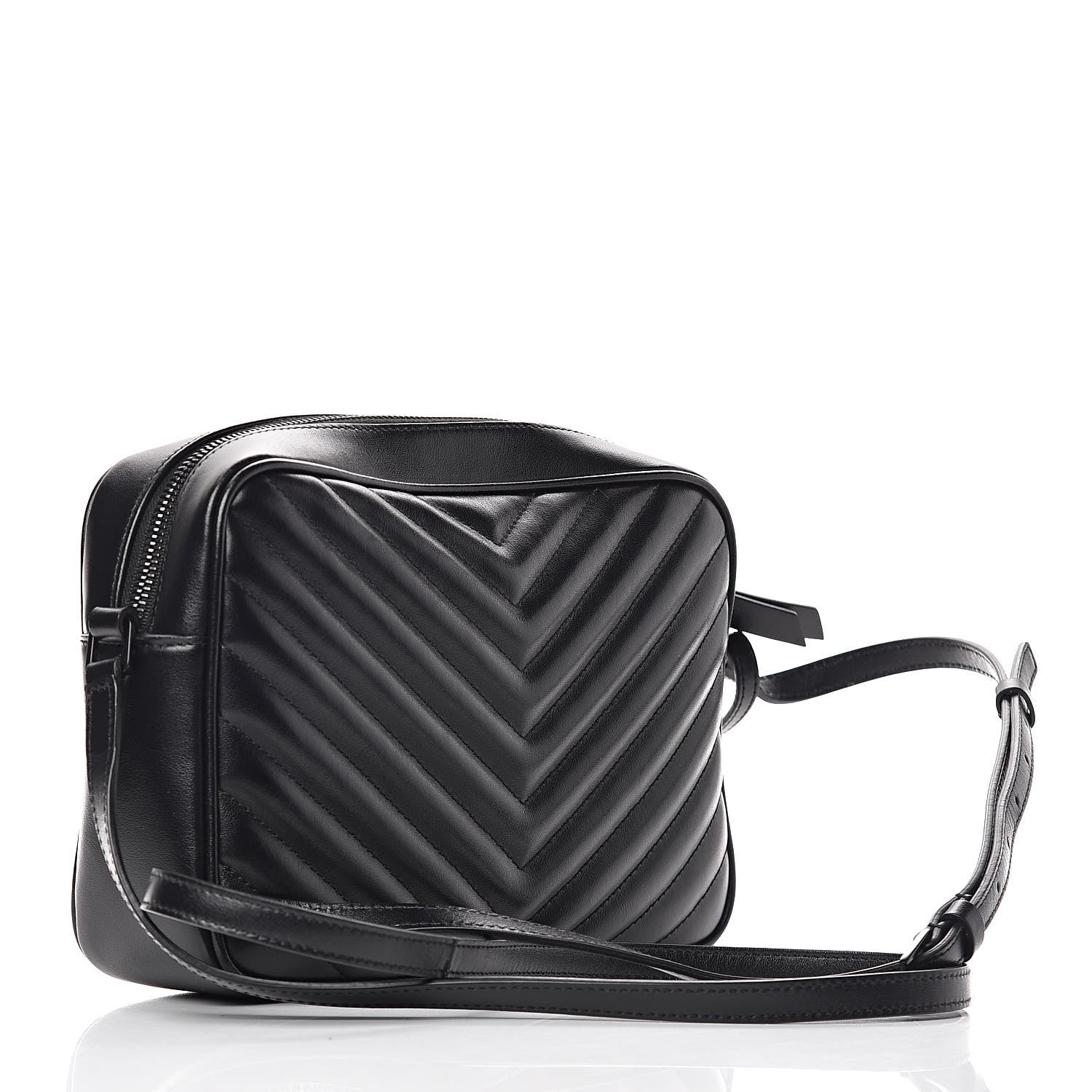 Saint Laurent Calfskin Matelasse Monogram Lou Camera Bag Black 3 of 11