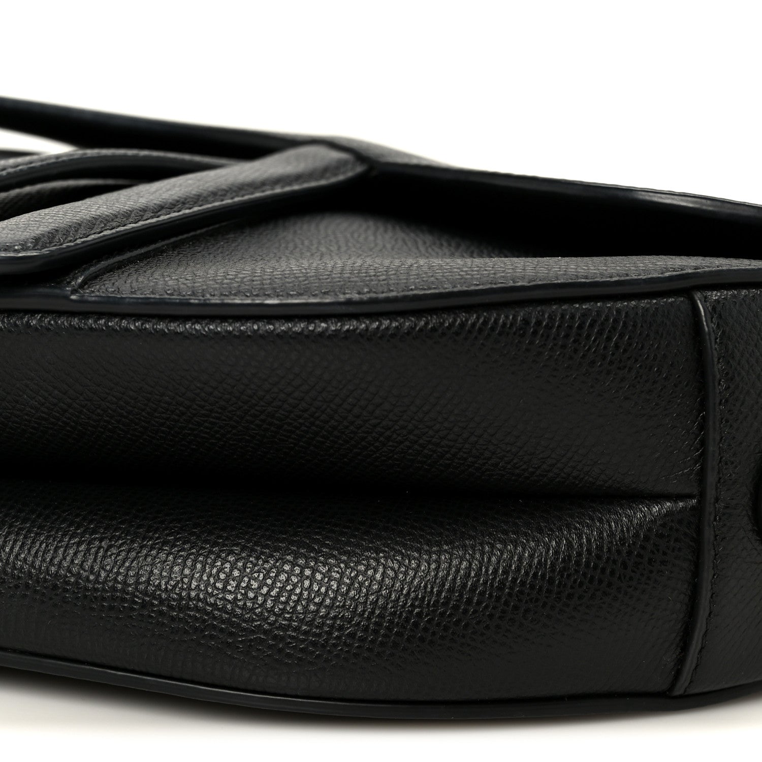 Christian Dior Grained Calfskin Saddle Bag Black 10 of 11