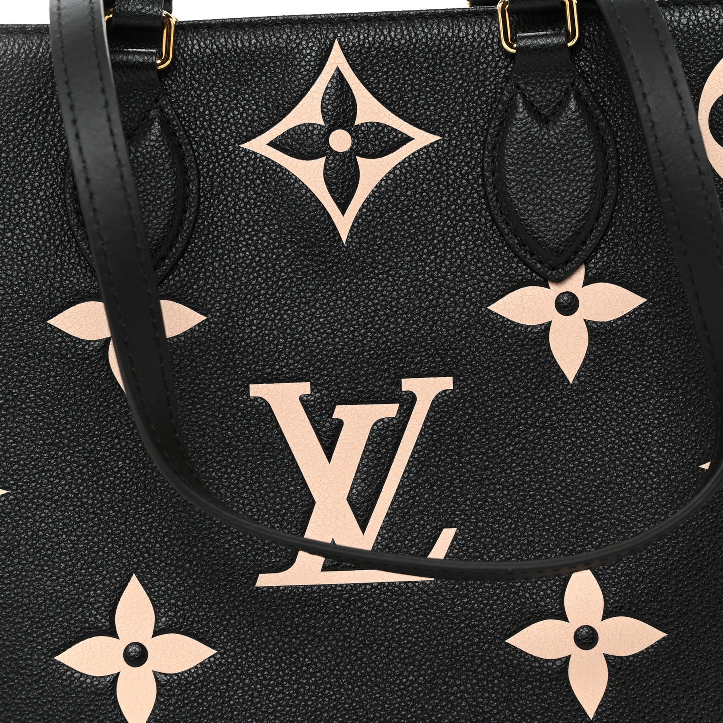 LOUIS VUITTON Empreinte Monogram Giant Onthego MM Black Beige