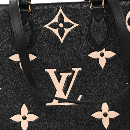 Louis Vuitton LOUIS VUITTON Empreinte Monogram Giant Onthego MM Black Beige 8 of 10