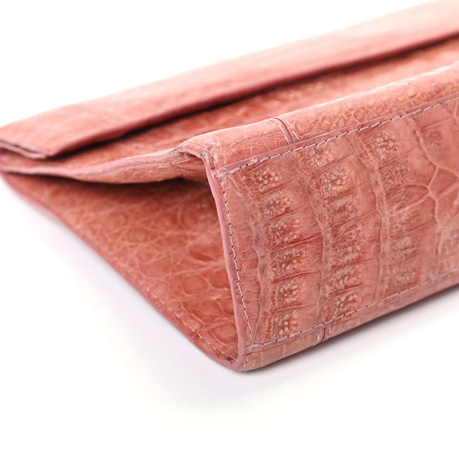 Nancy Gonzalez Crocodile Clutch Light Coral 9 of 14