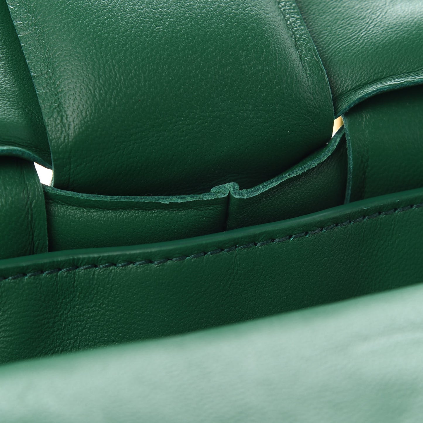 Lambskin Maxi Intreccio Padded Chain Cassette Crossbody Bag Racing Green