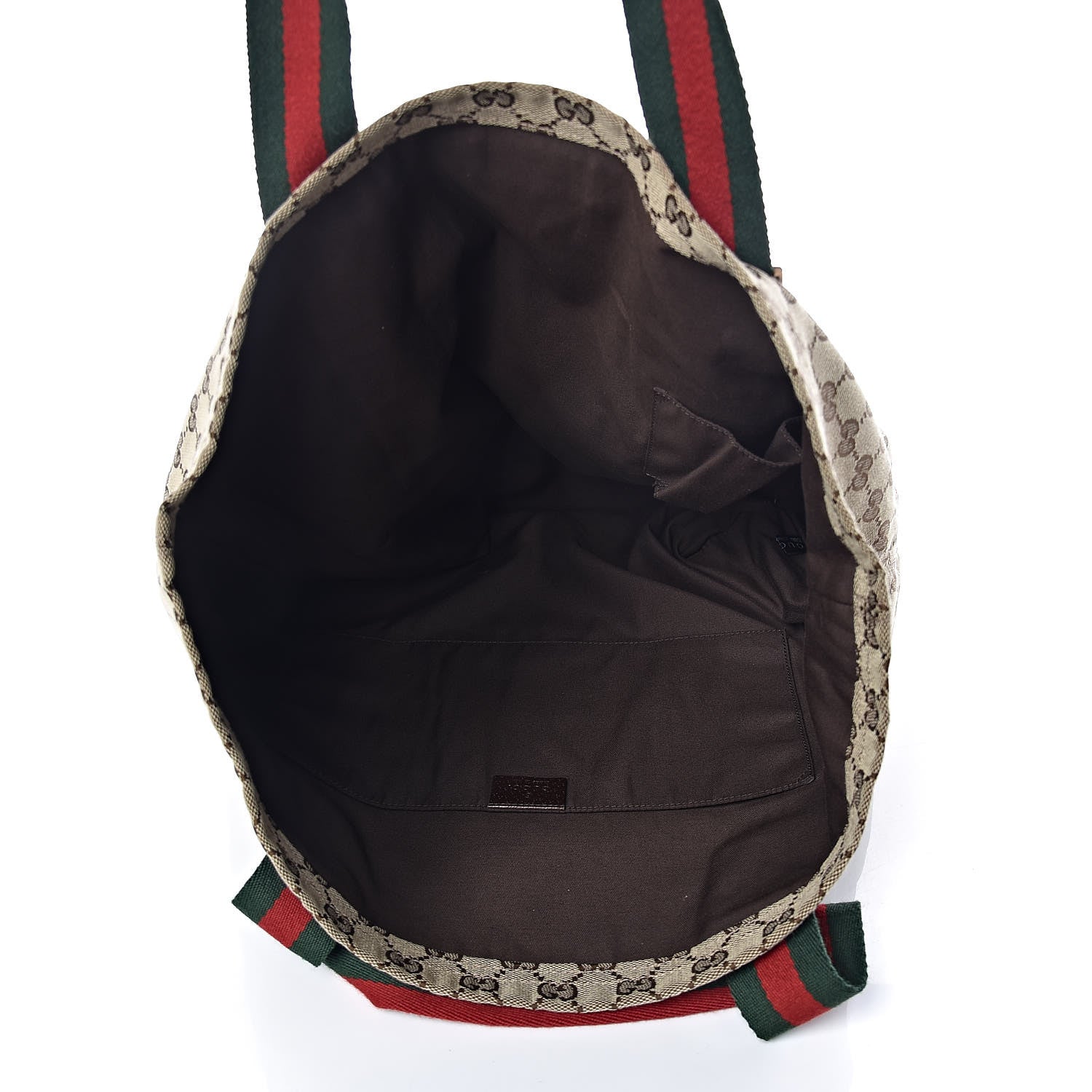 Gucci GG Monogram Medium Web Handle Vertical Tote Dark Brown 5 of 9